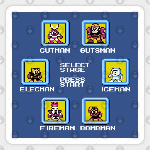 Mega Man Stage Select Magnet by Samual Aeron